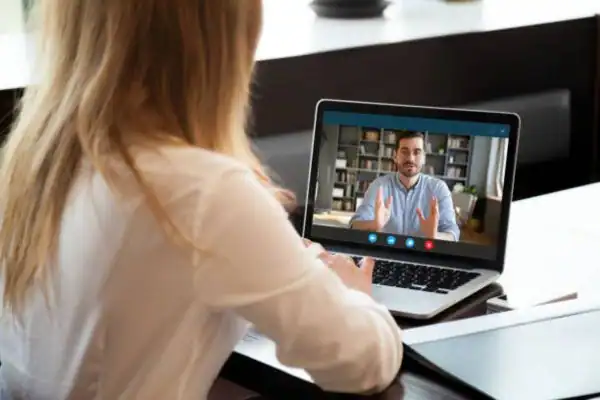 image of woman attending online mediation West Bromwich speak to our team today!